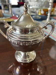 Vintage Rogers Brothers Silver Plated Sugar Bowl 1703 Double Handle