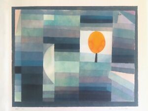 Paul Klee Rare 1969 Modernist Lithograph Print The Messenger Of Autumn 1922