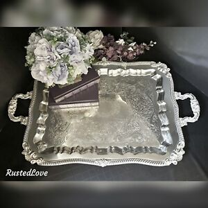 Sheridan Tray Silver Plated Tea And Coffee Service Handled Tray Serving Tray 
