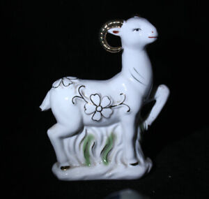Rare Old Chinese White Porcelain Sheep Fengshui Luck Marked Sheep Sculpture