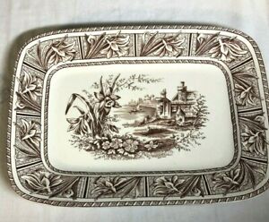 Grindley Co England Aesthetic Movement 1800s Transferware Daffodil Platter