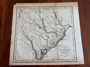 Rare 1794 Early Map Of South Carolina By Stockdale Morse American Geography Sc