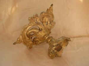Antique French Gilt Bronze Mount For Ceiling Light Late Xix Century 