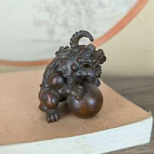 Collection Bronze Kirin Figure Statue Netsuke Tea Pet Home Decor Gift