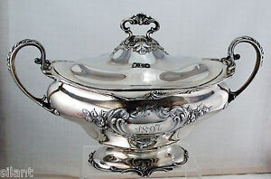 Gorham Sterling Silver Covered Soup Tureen Or Vegetable Dish C 1896