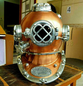 Vintage Diving Helmet Antique Scuba U S Navy Mark V Scuba Divers Helmet