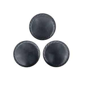 Antique Vegetable Ivory Buttons Dyed Black 1 Set Of 3