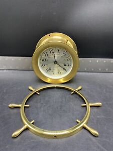 Vintage Seth Thomas Maritime Ship Clock No Key Untested