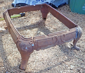 Cast Iron Antique Potbelly Legs Vintage Wood Coal Stove Base Frame