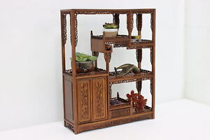 Chinese Antique Rosewood Jewelry Cabinet Or Curio Stand 49442