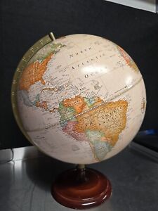 World Globe The George F Cram Company Classic Style Globe With Wood Stand