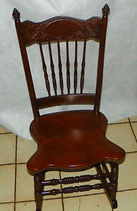 Solid Cherry Carved Sewing Rocker Rocking Chair Bm R233 