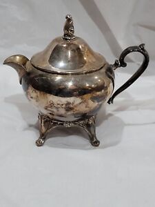 Vintage Wm Rogers Silverplate Creamer Milk Pitcher With Lid