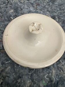 Antique Stoneware Primitive Crock Pottery Lid Only 5 Fitter 6 Across Cheese