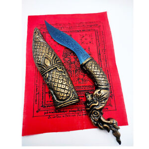Holy Mini Knife Naga Snake Meed Mor Dagger Power Sacred Taliman Thai Amulet Rare