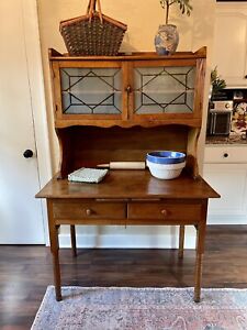 Antique Hoosier Style Solid Wood Cabinet Cabinet