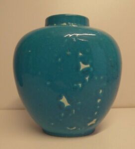 Boch Freres Keramis Art Deco Vase Blue Cracqueled Era Charles Catteau