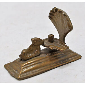 Antique Brass God Shiva Linga Idol Figurine Original Old Hand Crafted Engraved
