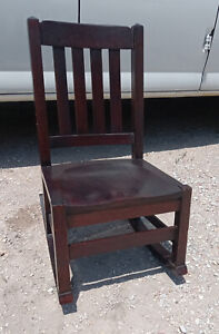 Solid Oak Mission Sewing Rocker Rocking Chair R1 