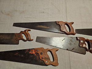 5 Hand Saws Mid 1930s All Usable As Found 