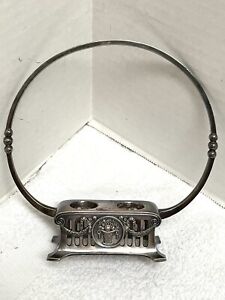 Vintage Antique Victorian Silver Plate Holder Caddy Stand Ring Flower 55 2 Rare