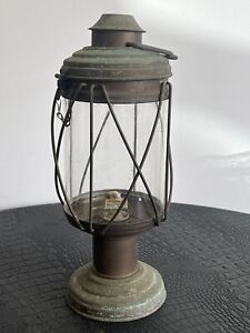 14 5 Vintage Brass Ship Masthead Lantern Nautical Oil Lamp Unburned British