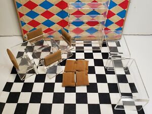 Lot Of Clear Plastic Dollhouse Retro Furniture Table And Chairs Side Tables