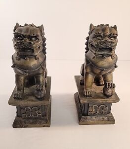 Foo Dogs Guardian Lion Statues Pair Of Fengshui Fu Dogs Figurine