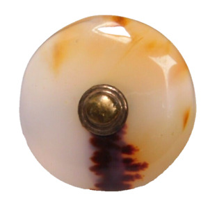 Antique Agate Gemstone Charmstring Button W A Copper Pin Shank Nice