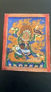 Antique Mongolian Tibetan Buddhist Small Thangka Painting
