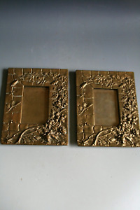 Pair Of Art Nouveau Bronze Photo Frames