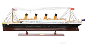 Xl Rms Titanic Ocean Liner Wooden Model 56 White Star Cruise Ship Line Boat New