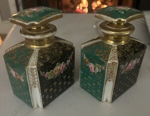 Pr 19c Old Paris Jacob Petit Chinoiserie Porcelain Perfume Tea Cologne Bottles