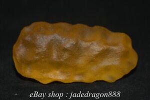 3 6 Rare Chinese Hongshan Culture Yellow Crystal Meteorolite Stone Rock Model