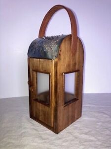 Late 18th Early 19th Century Wooden Barn Candle Lantern Reproduction 