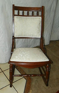 Walnut Eastlake Sewing Rocker Rocking Chair R164 