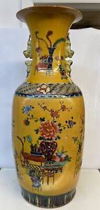 Large Chinese Antique Porcelain Vase Qing Period 23 1 2 Inches