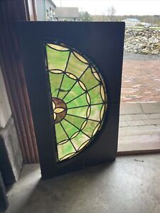 Sg4718 Antique Stained Glass Arch Window 18 5 X 30 5