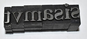 Vintage Lot Of 7 Metal Printing Press Plate Print Alphabet Letters