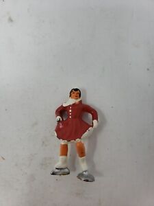 Vintage Woman Ice Skating Made In Usa Cast Iron M Miniature Enamel