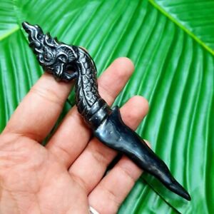 Naga Leklai Knife Meed Mor Dagger Talisman Magic Holy Dragon Sword Thai Amulet