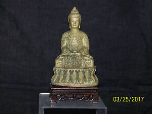 Antique Old Chinese Tibetan Buddhism Hand Sculpted Statue W Reign Mark