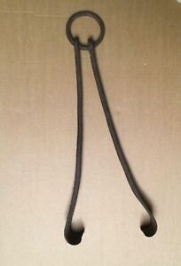 Antique Large Hand Forged Iron Tongs Grabbers Hay Grapplers 