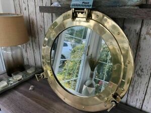 12 Brass Porthole Mirror Nautical Wall Decor Large Working Ship Cabin Window