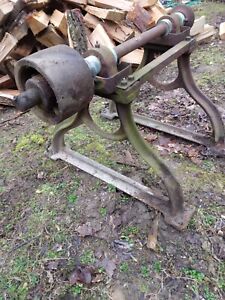 Antique Kinetio Saw Mill Sawmill Buzz Saw Industrial Cast Iron Table Legs