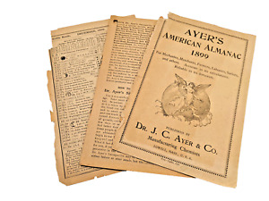 Antique Ayer S American Almanac 1899 Patent Medicine Ads Marketing Zodiac 1898