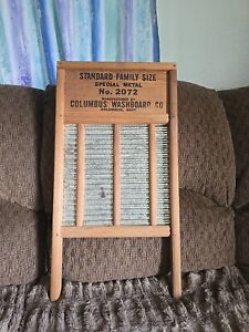 Vintage Maid Rite No 2072 Standard Family Size Wash Board Columbus Washboard Co