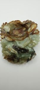 Antique Chinese Carved Jade Agate Brush Washer Dish Pot Bowl Stone W Fish