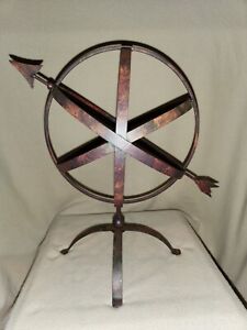 Rustic Metal Armillary Sphere W Arrow Globe Decor