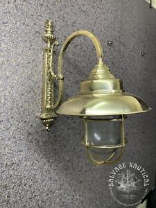 Authentic New Brass Arched Style Marine Swan Ship Light Shade